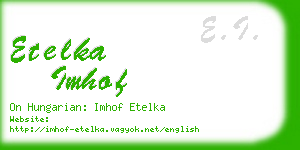 etelka imhof business card